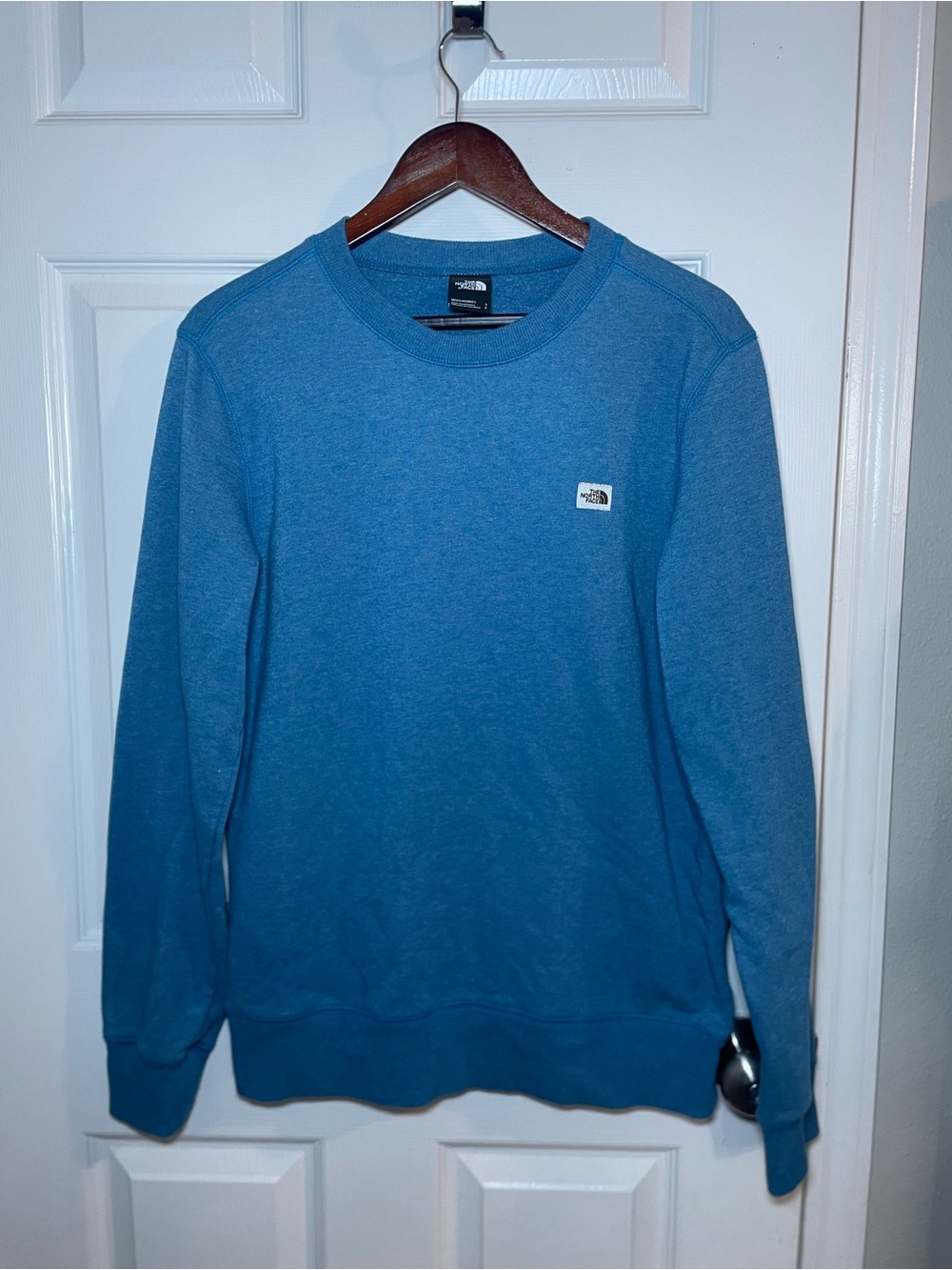 The North Face Heritage Patch Crewneck Sweatshirt Blue Men’s Small